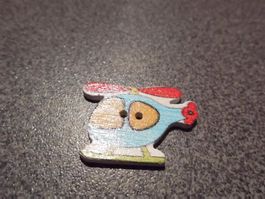 Knopf Helikopter, blau