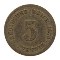 Deutschland Kaiserreich 5 Pfennig 1876 H