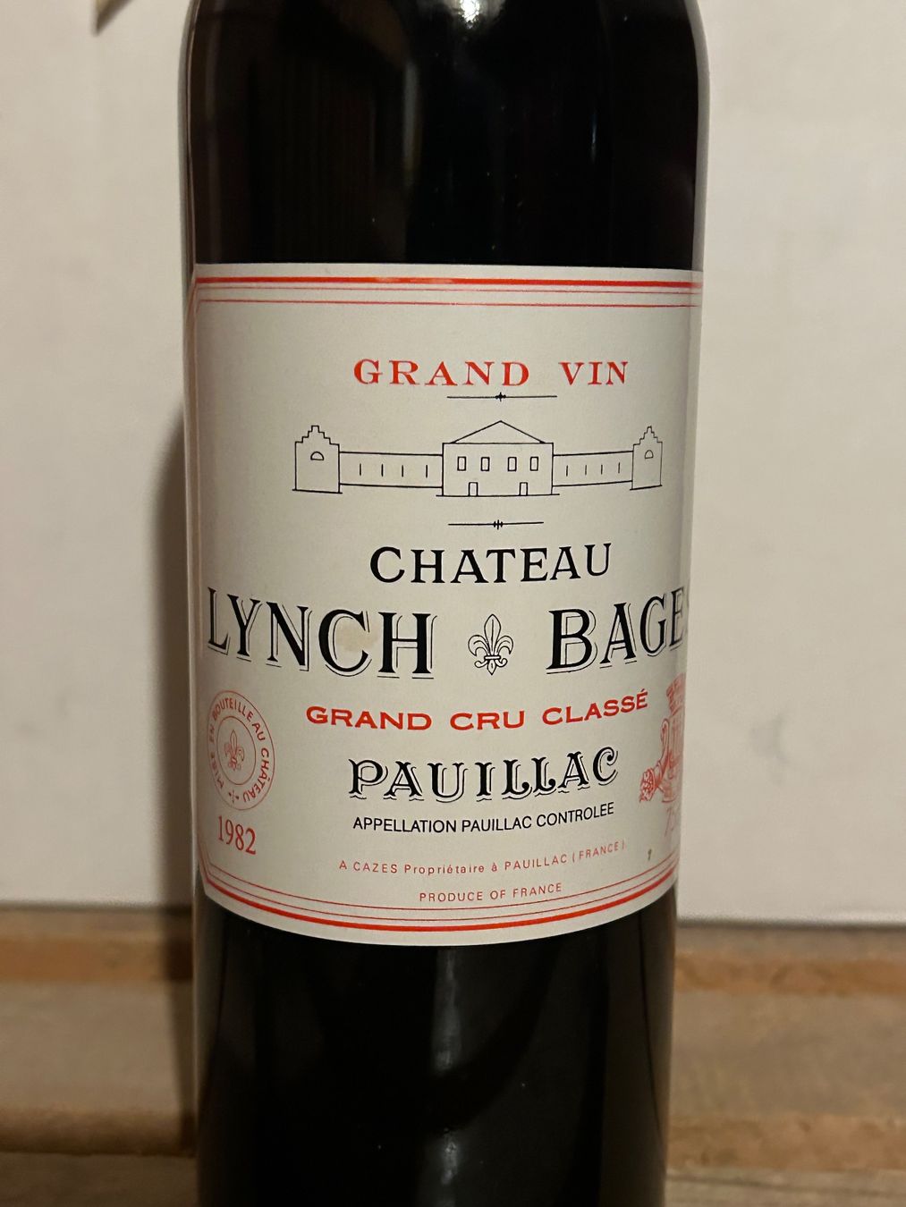 Lynch Bages Wein: SUPERBE Château Lynch-Bages 1982 Pauillac – Neu (gemäss Beschreibung) aus Roche VD von avediscipule 1