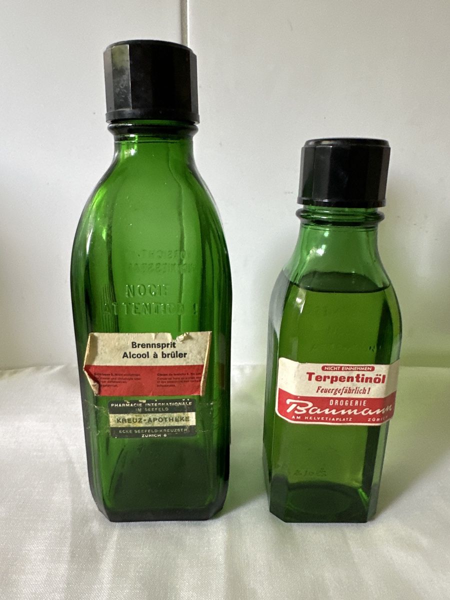 Accessori da laboratorio: Vintage Glasflaschen Set, Apothekerflaschen, Grün – Usato da Zürich venduto da Chaeffeler