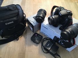Set Canon EOS90D, 3 hochwertige Objektive; Canon-Fototasche