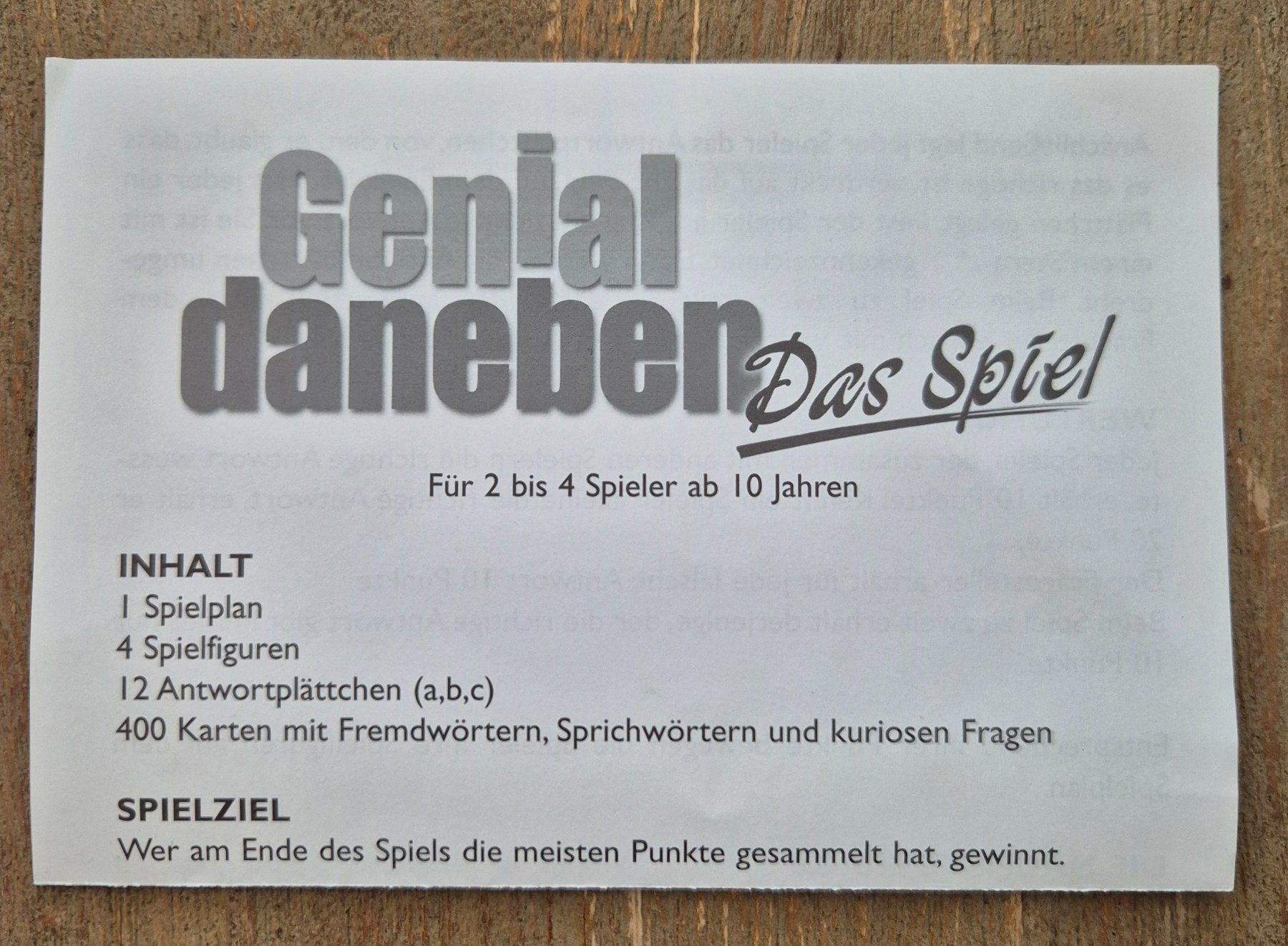 Clementoni Giochi: Genial daneben Spiel von Clementoni – Nuovo (secondo la descrizione) da Wahlen b. Laufen venduto da Faentli2010 1