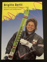 Brigitte Oertli Vize-Olympiasiegerin Calgary 1988 Autogrammk
