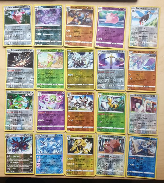 20 Pokemon Karten - reverse Holo - RARE (5) | Kaufen auf Ricardo
