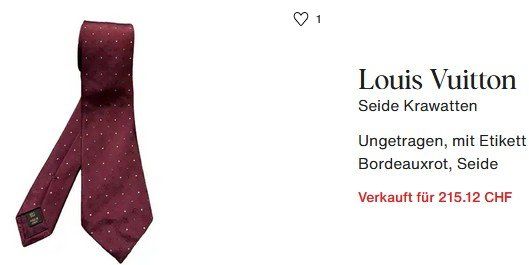 Louis Vuitton Krawatten: Louis Vuitton Krawatte / Cravate 100% Soie/ Seide – Gebraucht aus Collonges von Auganien 5