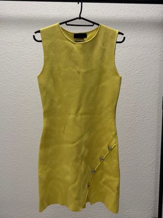 Zara Knit Dress - Lemon Yellow - Size S