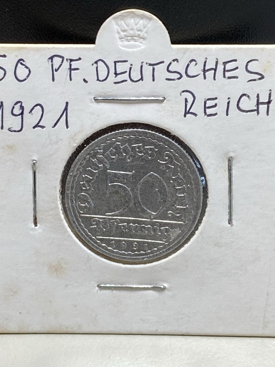 Tutti le monete: Deutsches Reich - 50 Pfenning - 1921 – Usato da Payerne venduto da Mike1682