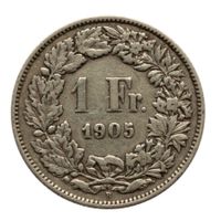Schweiz - 1 Franken - 1905 - Silber