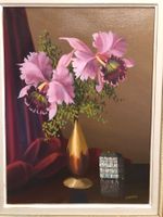 43cm breitx53cm hoch Öl Gemälde H Openneer Orchideen