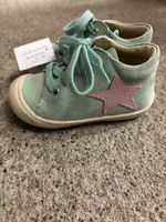 Lederschuhe Naturino Gr. 21 Mint mit rosa Stern