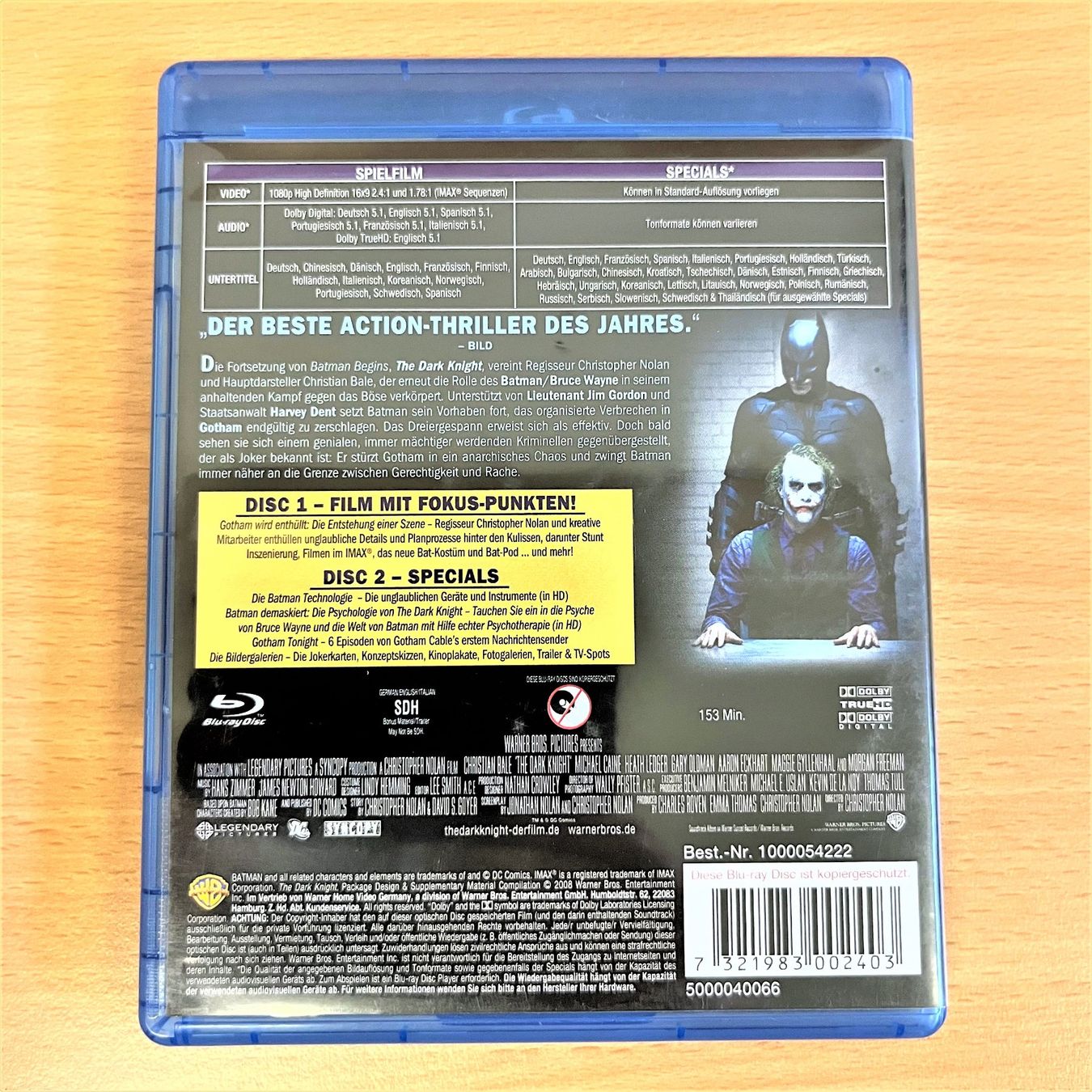 Tutti i DVDs: Blu-Ray - Batman - The Dark Knight – Usato da Amlikon-Bissegg venduto da riestig 2