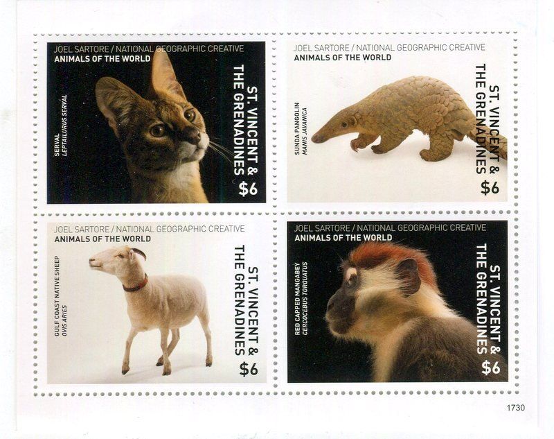 Tutti i francobolli: Block "Tiere". St. Vincent – Nuovo e nell'imballaggio originale da Basel venduto da Butsch5