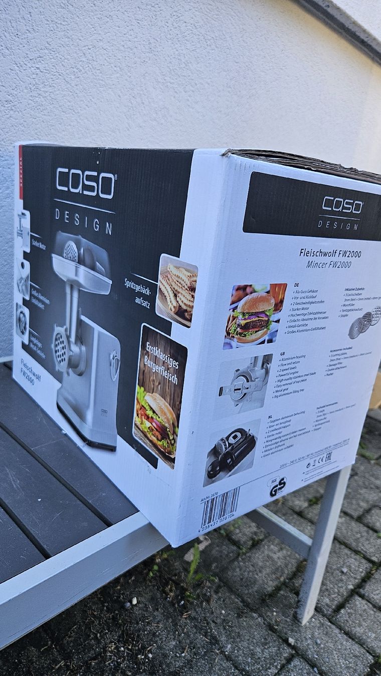 Elettrodomestici da cucina: Fleischwolf Caso Design FW2000 in Originalverpackung – Nuovo (secondo la descrizione) da Wohlenschwil venduto da Miri270608