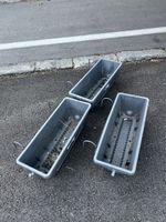 Blumenkasten grau 3er Set mit Aufhängung gebraucht