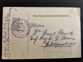 Feldpostkarte  Rosenberg  1914, Rarität  Sammlerstück   WK