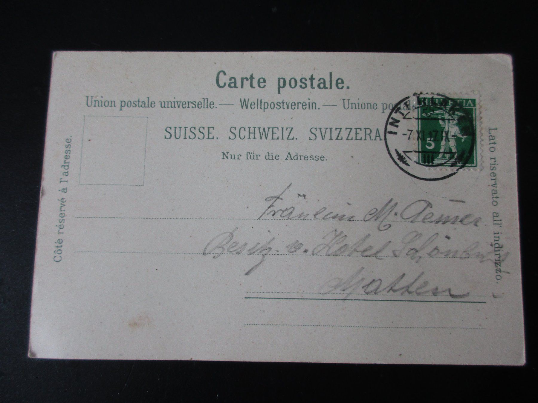 Cartoline postali: MATTEN b. Jnterlaken / Gel. 1917 / Ansichtskarte – Usato da Eschenbach LU venduto da Jack1711 1