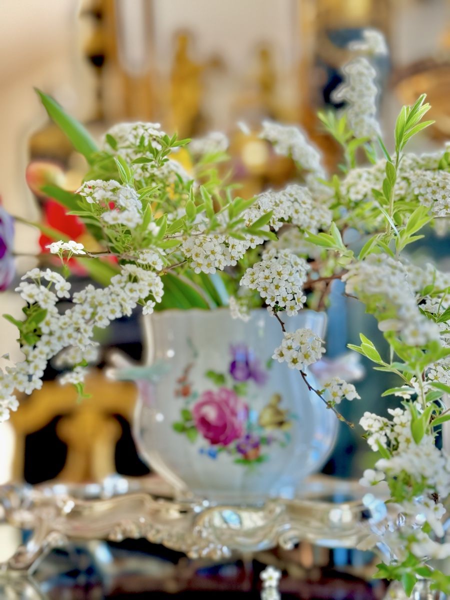 Vasi per fiori: Dresden cache pot décor floral – Usato da Courtaman venduto da sultan16 5