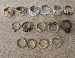 Fingerringe -Modeschmuck, 15 Stücke, Diverse Grössen