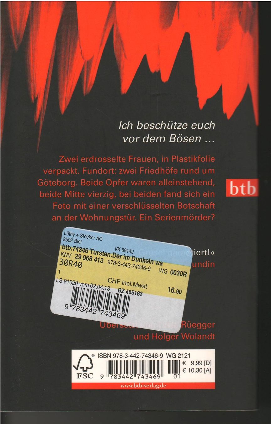 Libri: Helene Tursten  -  Der im Dunkel wacht – Usato da Lyss venduto da Zon 1