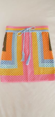 Bunter Rock Mango XS/34 neu Strick