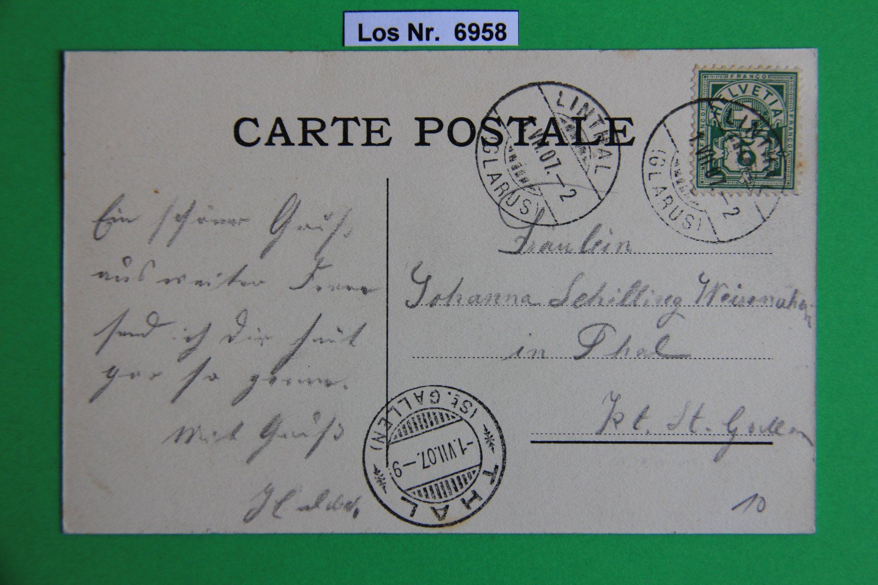 Cartoline postali: CH Ansichtskarte Kirchlein Braunwald um 1905        Los 6958 – Usato da Volken venduto da jukon65 1