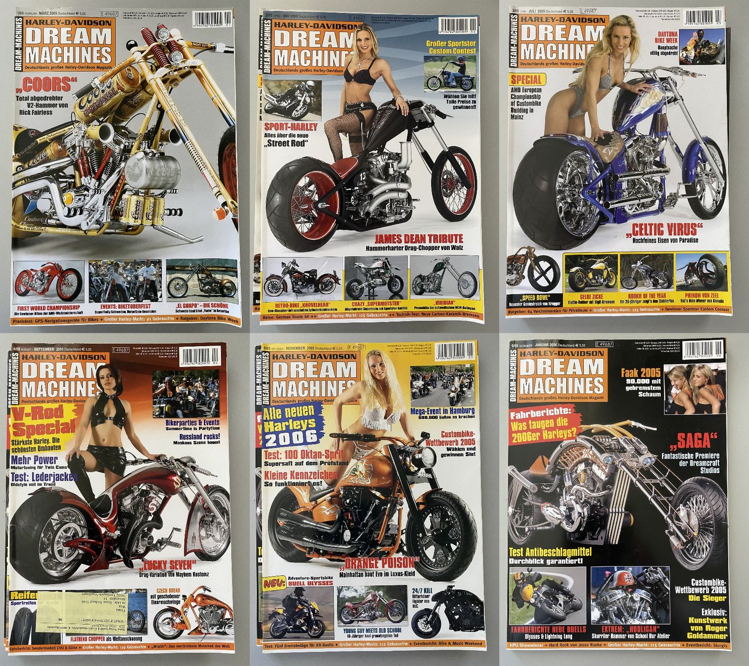 Riviste & Magazine: 40x Harley-Davidson Dream Machines von 2002 - 2009 – Usato da Langwiesen venduto da Restposten-24 3