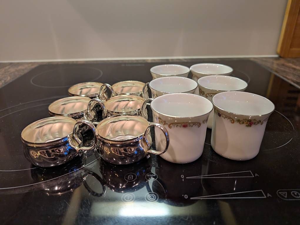Tazze: 6 Kaffee-Tassen / Tee-Tassen inkl. Tablett – Usato da Aarburg venduto da coniux 2