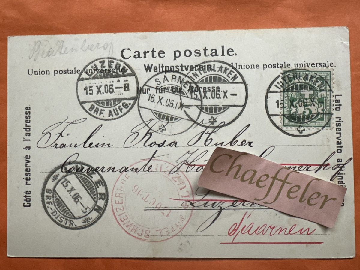 Cartoline postali: Alte Ansichtskarte von Beatenberg, ca. 1906, Top Zustand – Usato da Zürich venduto da Chaeffeler 1