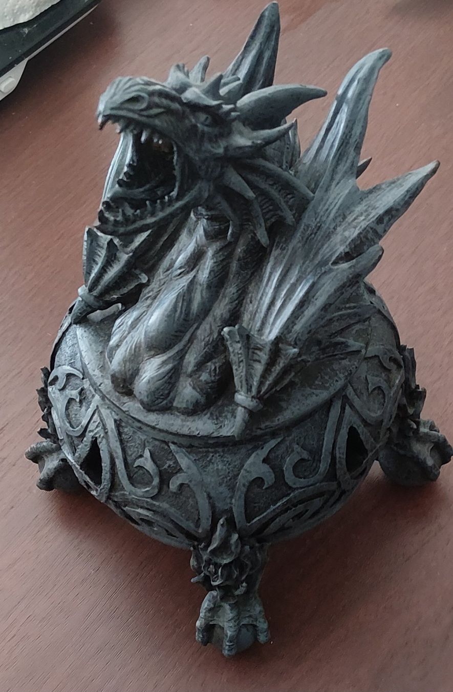 Statuette: Coole Drachen Figur / Räuchergefäss mit Deckel! – Usato da Frutigen venduto da mar_97hf 1