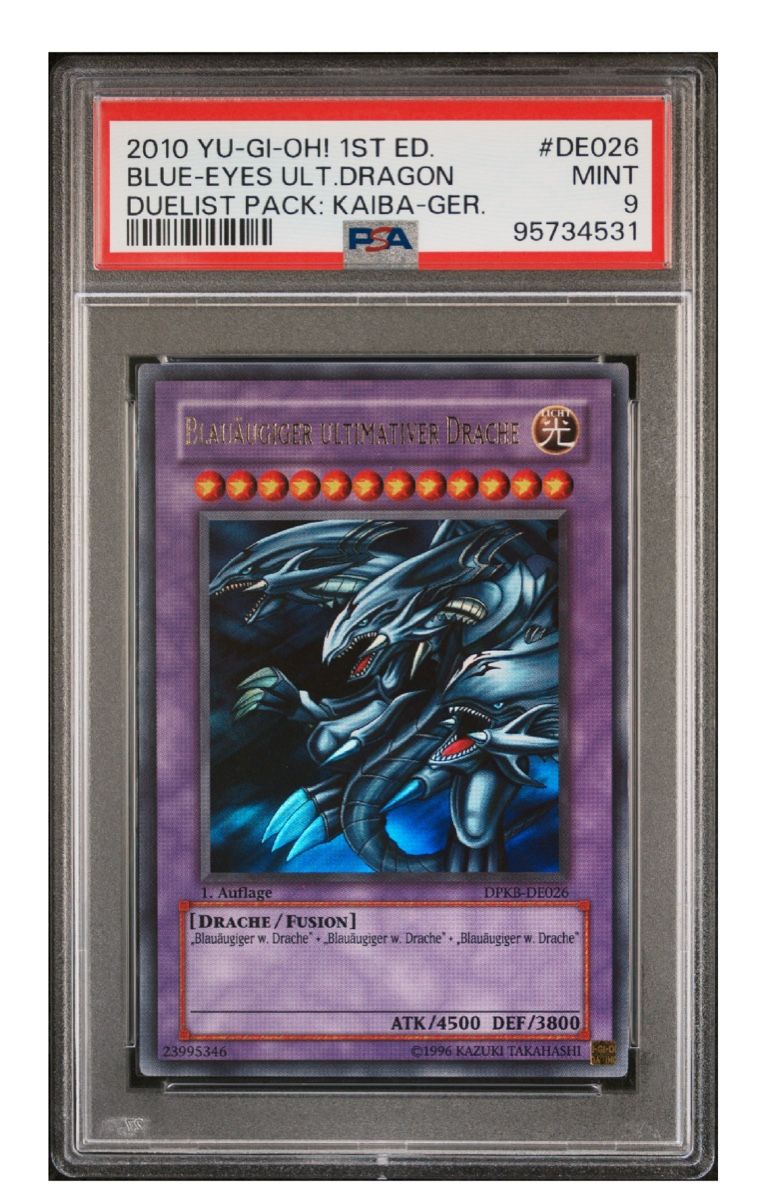 Yugioh Carte collezionabili: Yu-Gi-Oh! Blauer Ult. Drache, PSA 9 Mint - DPKB-DE026 – Nuovo (secondo la descrizione) da Buochs venduto da BitKaizer