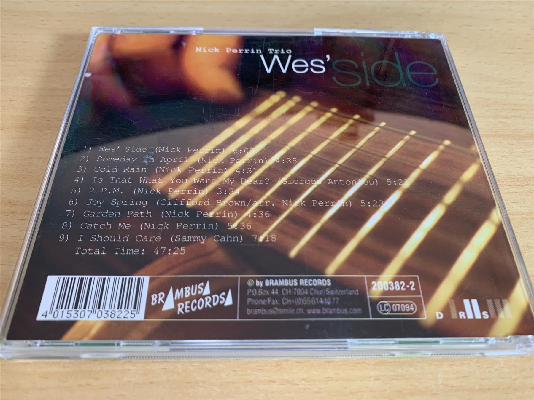 CD: Nick Perrin Trio – Wes' Side – Usato da Rikon im Tösstal venduto da Alpenmutz 1