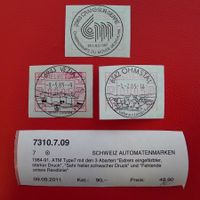 1985-1987: Automatenmarken Voll-Stempeln +mit Abarten