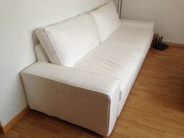Weisses Sofa, 3-plätzig, sehr bequem