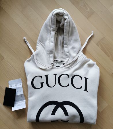 Gucci Hoodie weiss Grösse M oversize (L-XL) guter Zustand