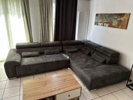 Sofa grau, Microfaser 320x220cm ab 1.-