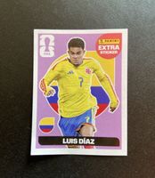 Panini WM 2022 Sticker Luis Díaz Extra, sehr gut erhalten