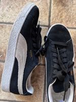 Puma Suede Sneaker, Schwarz/Beige, Grösse 44, Top Zustand