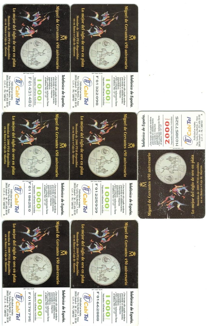 Schede telefoniche: 7 Telefonkarten Spanien Cervantes Puzzle – Usato da Zürich venduto da tol_b7c7 1