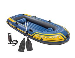 3-Person Inflatable Raft Set – Boat, Pump & Life Jackets