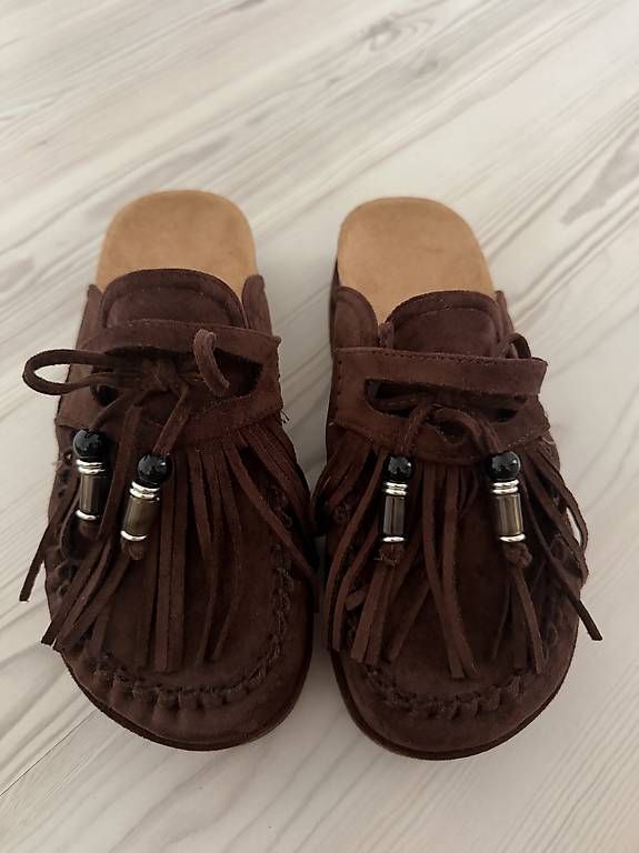 Chaussures femmes: Braune Loafer / Mokassins mit Fransen / Gr. 38 – D'occasion à Frauenfeld par _vivano_