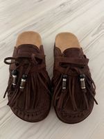 Braune Loafer / Mokassins mit Fransen / Gr. 38