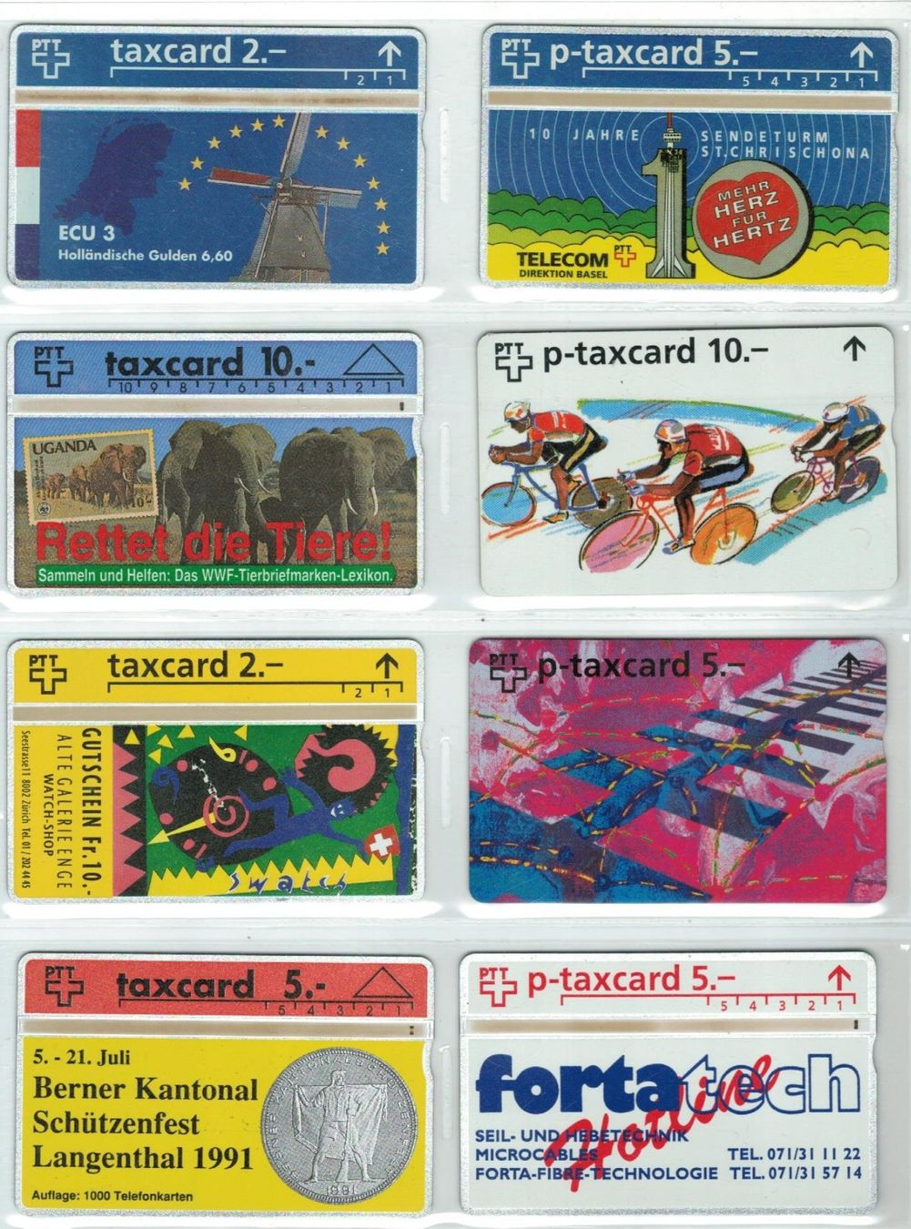 Schede telefoniche: 8 Taxcards – Usato da Zürich venduto da Tolima194