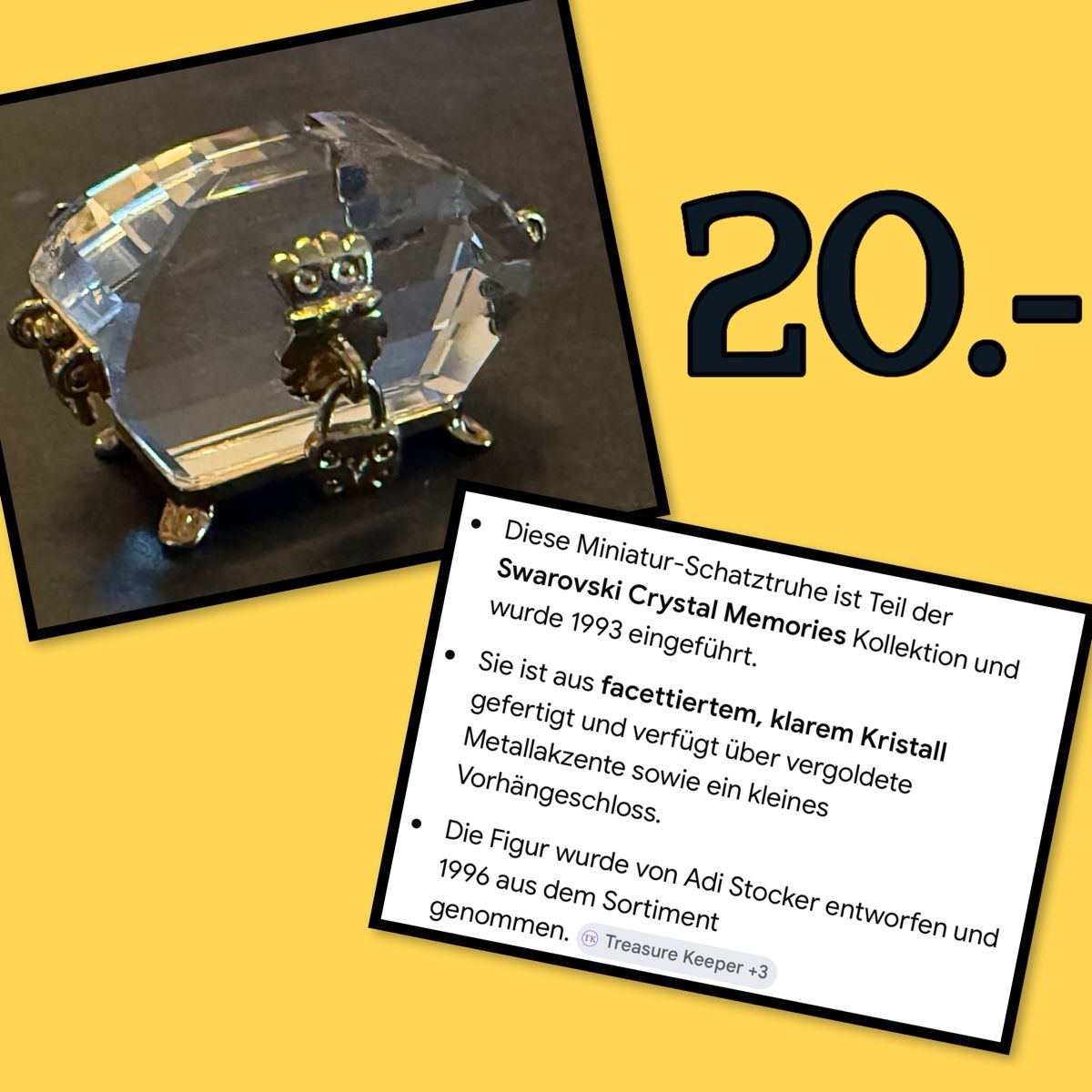 Swarovski Statuette: Swarovski Figur – Nuovo (secondo la descrizione) da Thun venduto da Dana5