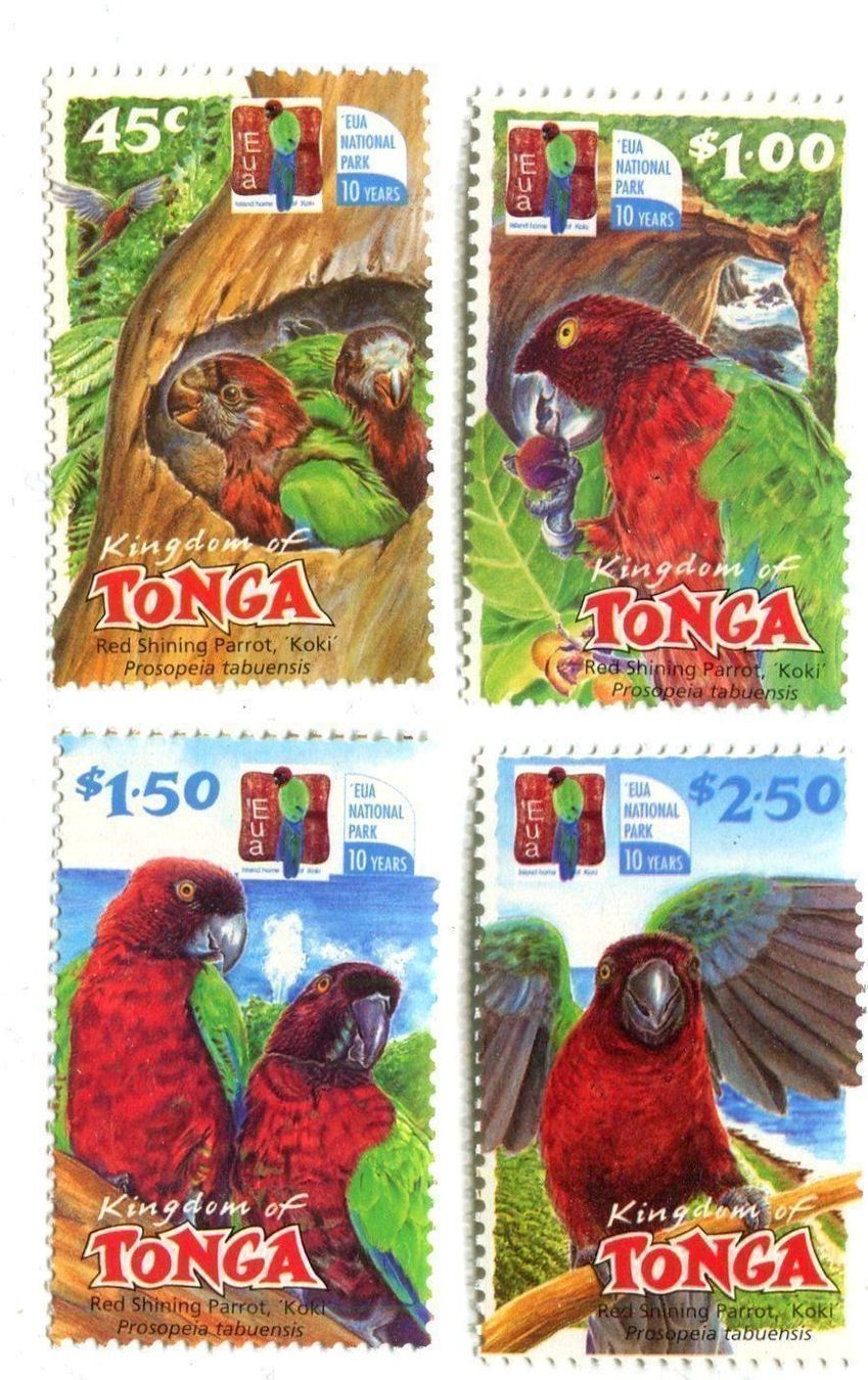 Tutti i francobolli: Briefmarken "Papageien". Tonga – Nuovo e nell'imballaggio originale da Basel venduto da Butsch5