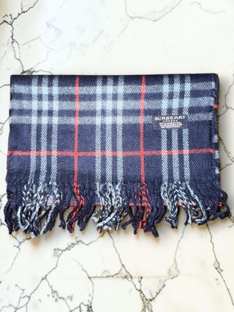 Écharpe Burberry vintage à carreaux tartan 100% laine