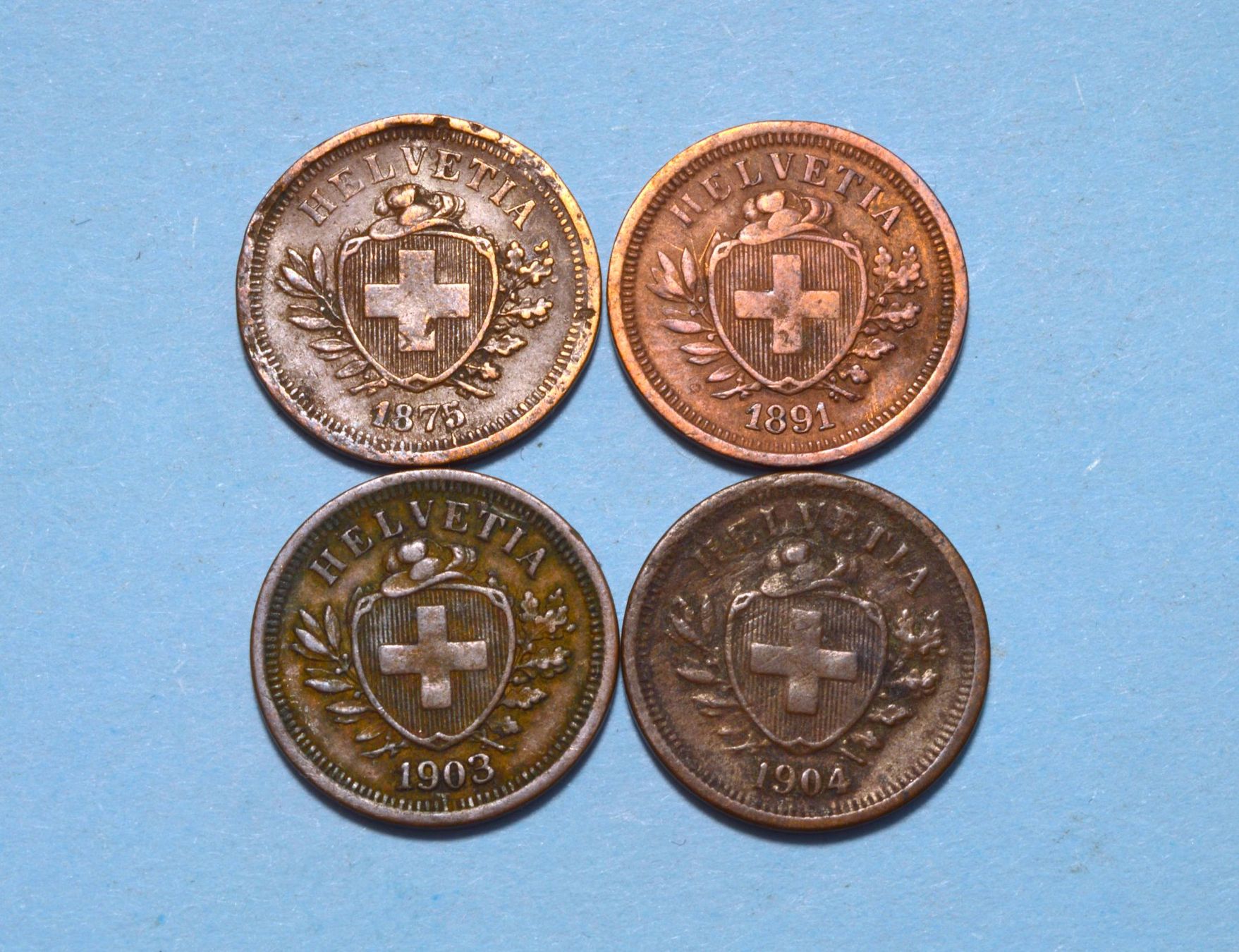 Toutes les monnaies: 4 x 1 Rappen – D'occasion à Oberglatt ZH par dil_85sh 2