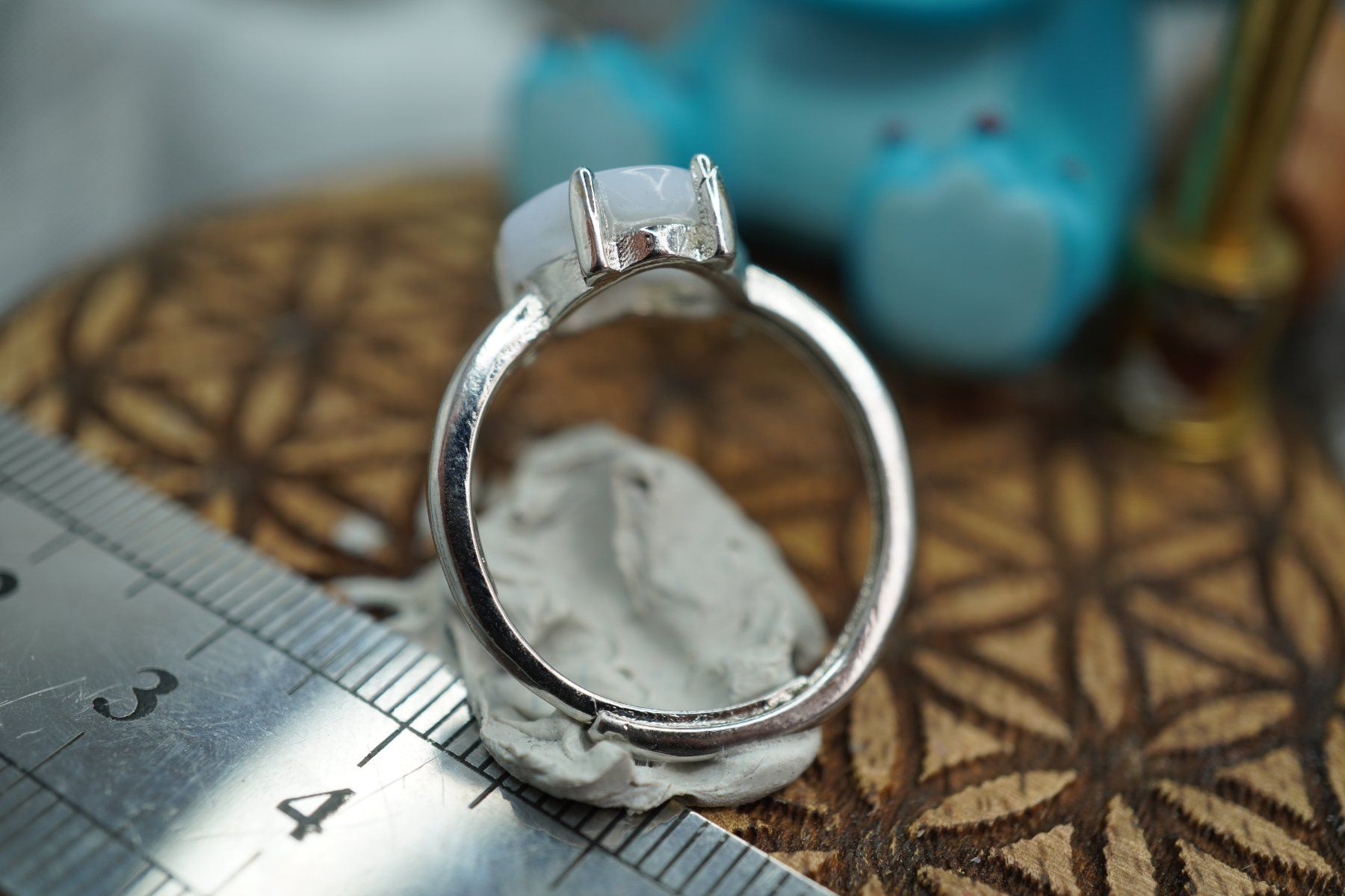 Minerali & Pietre curative: Chalcedon Herz ring Grösse  Variabel     (Räumung!) – Nuovo e nell'imballaggio originale da Eschenbach SG venduto da topstone 5
