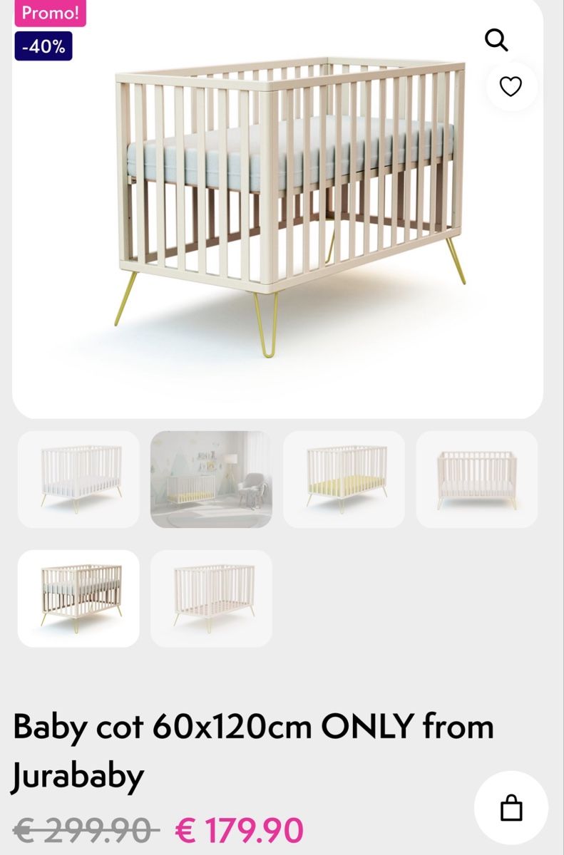 Letti: Jurababy Cot 60x120cm – Usato da Dübendorf venduto da xce_m8qq 1