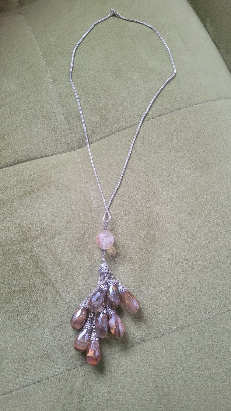 Ketten: Silber Halskette mit Edelstein( Golden Heiler) – Gebraucht aus Schöftland von Aktion56 5