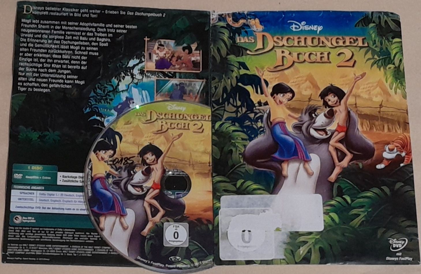 Tutti i DVDs: Disney DVD Dschungelbuch 2 – Usato da Zürich venduto da cole15